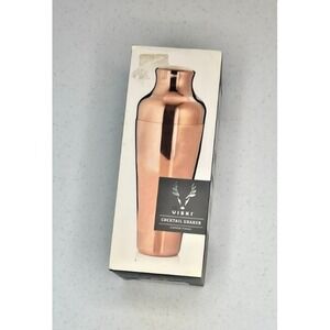 Viski Parisian Cocktail Shaker 25 oz Copper Plated Stainless Steel Shaker